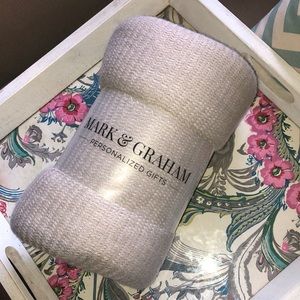 Mark & Graham Throw Blanket - Beige/Ivory